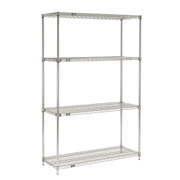 Nexel Quick Adjust Wire Shelving, Chrome, 48x18x54 18485AC - main